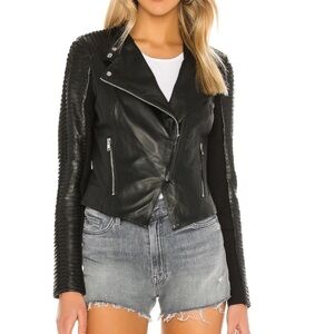 Lamarque Azra Leather Moto Jacket SZ SM